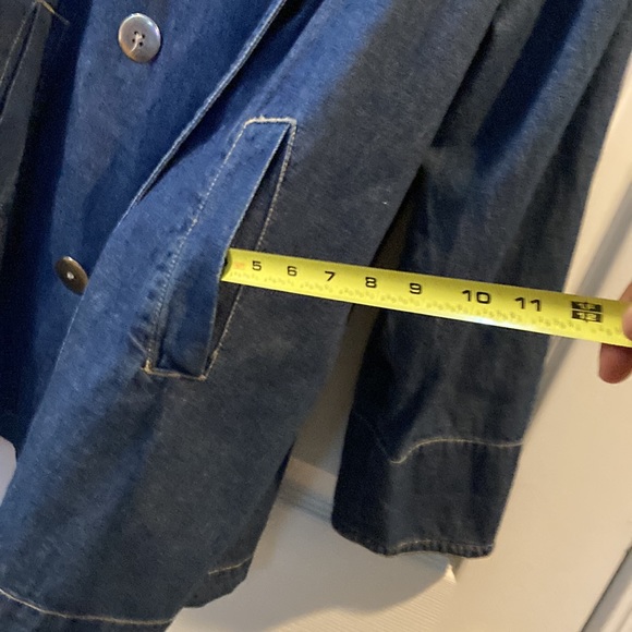 NWT Chico’s Denim Trench Jacket/Coat Size XL - Picture 7 of 15